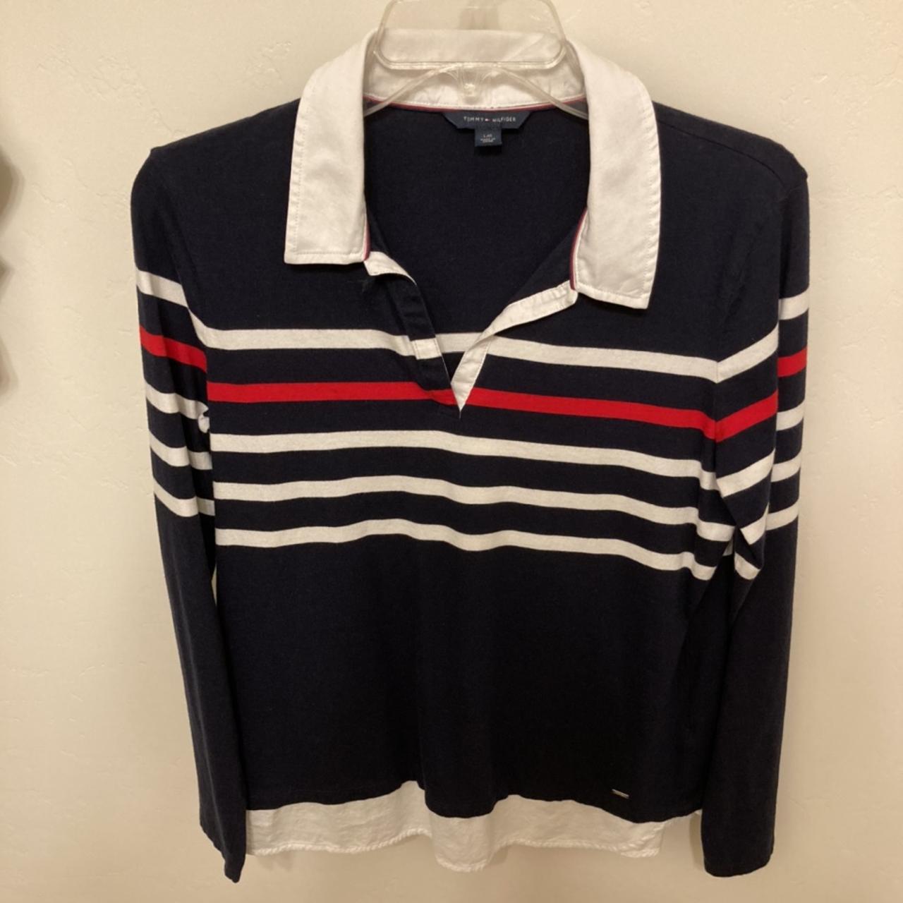 Tommy Hilfiger Navy Collar Shirt I like this shirt,... - Depop