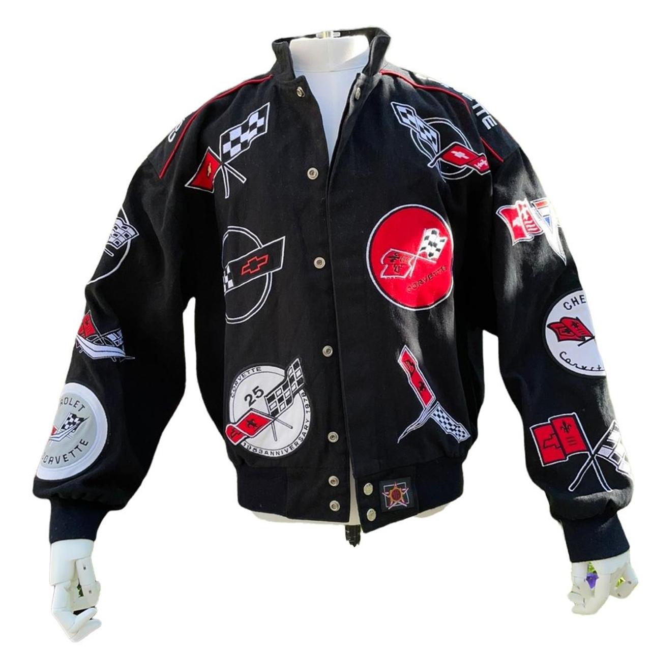 Jeff Hamilton x Nascar vintage corvette racer jacket... - Depop