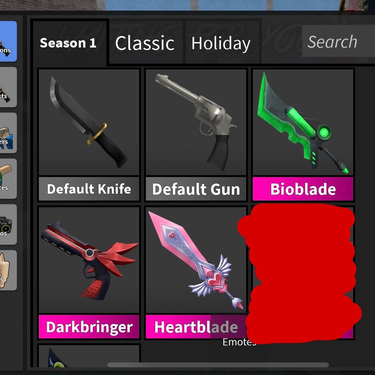 Murder Mystery Weapons from Roblox 🤍 Please DM me - Depop