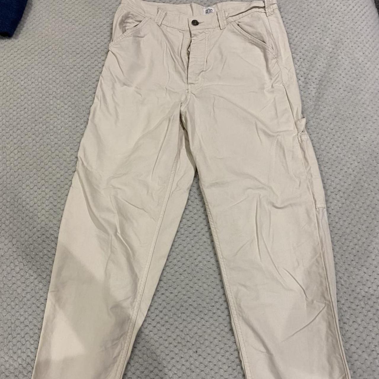 Men’s cream carpenter trousers from Urban Outfitters... - Depop