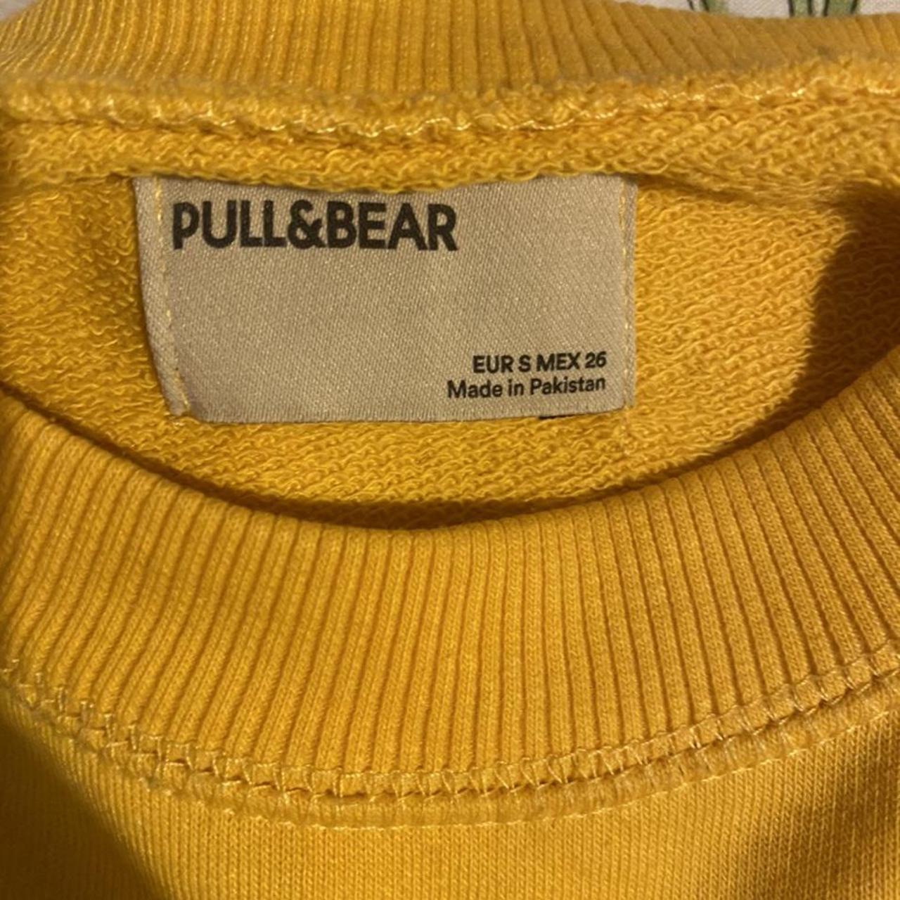 Mustard yellow pull and bear jumper size small.... - Depop