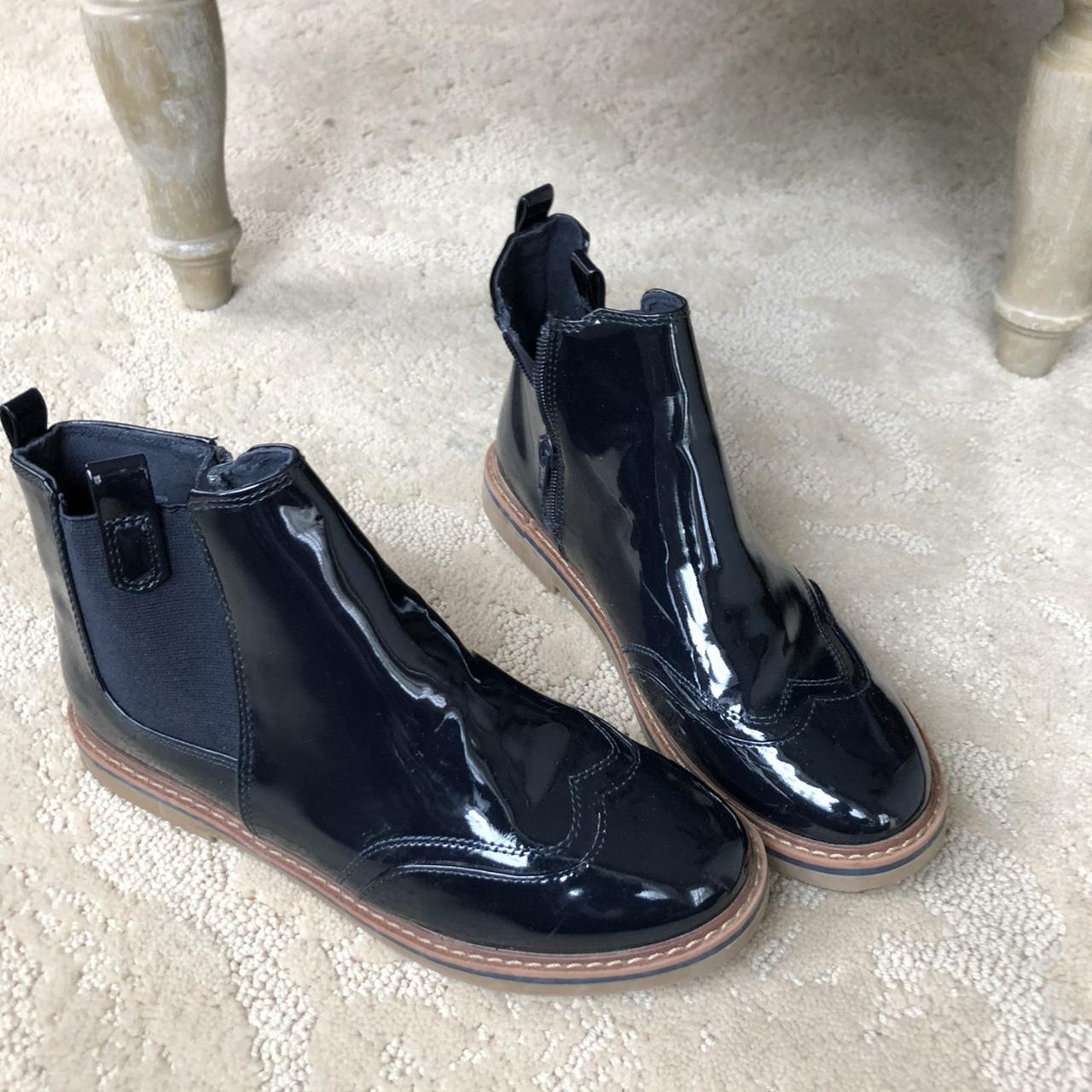 zara patent boots