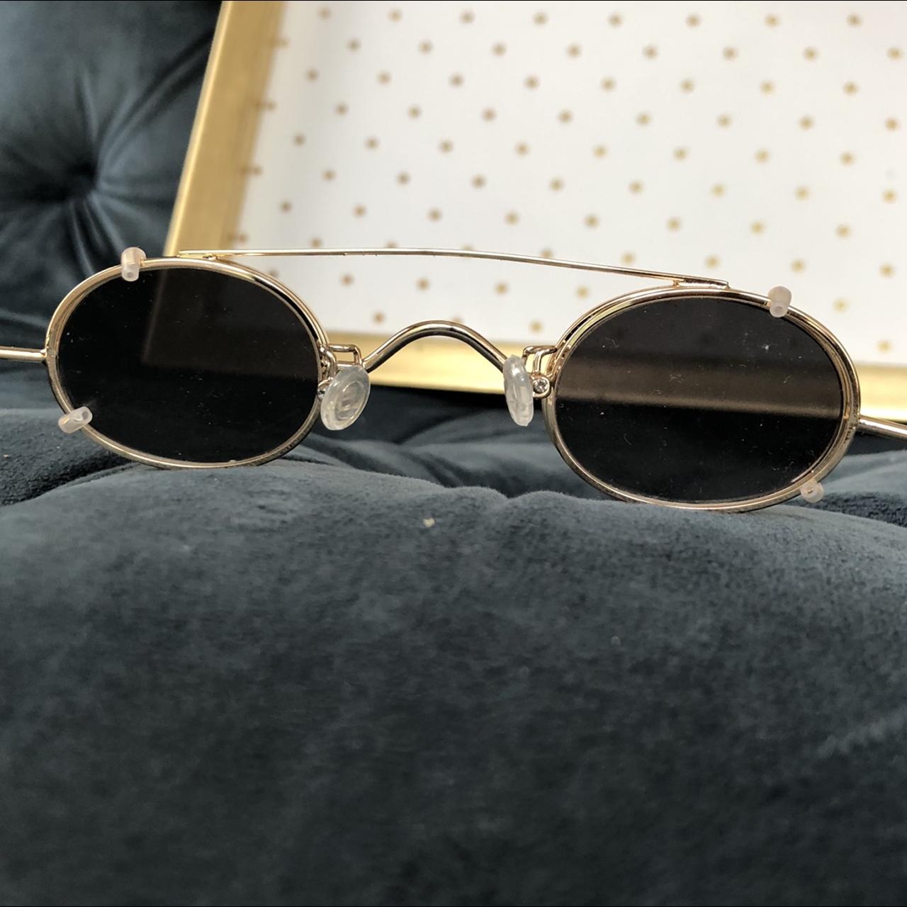 SHEIN, Accessories, Black Gold Side Accent Sunglasses