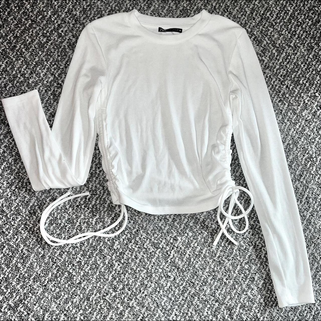 Zara Women's White Top Depop