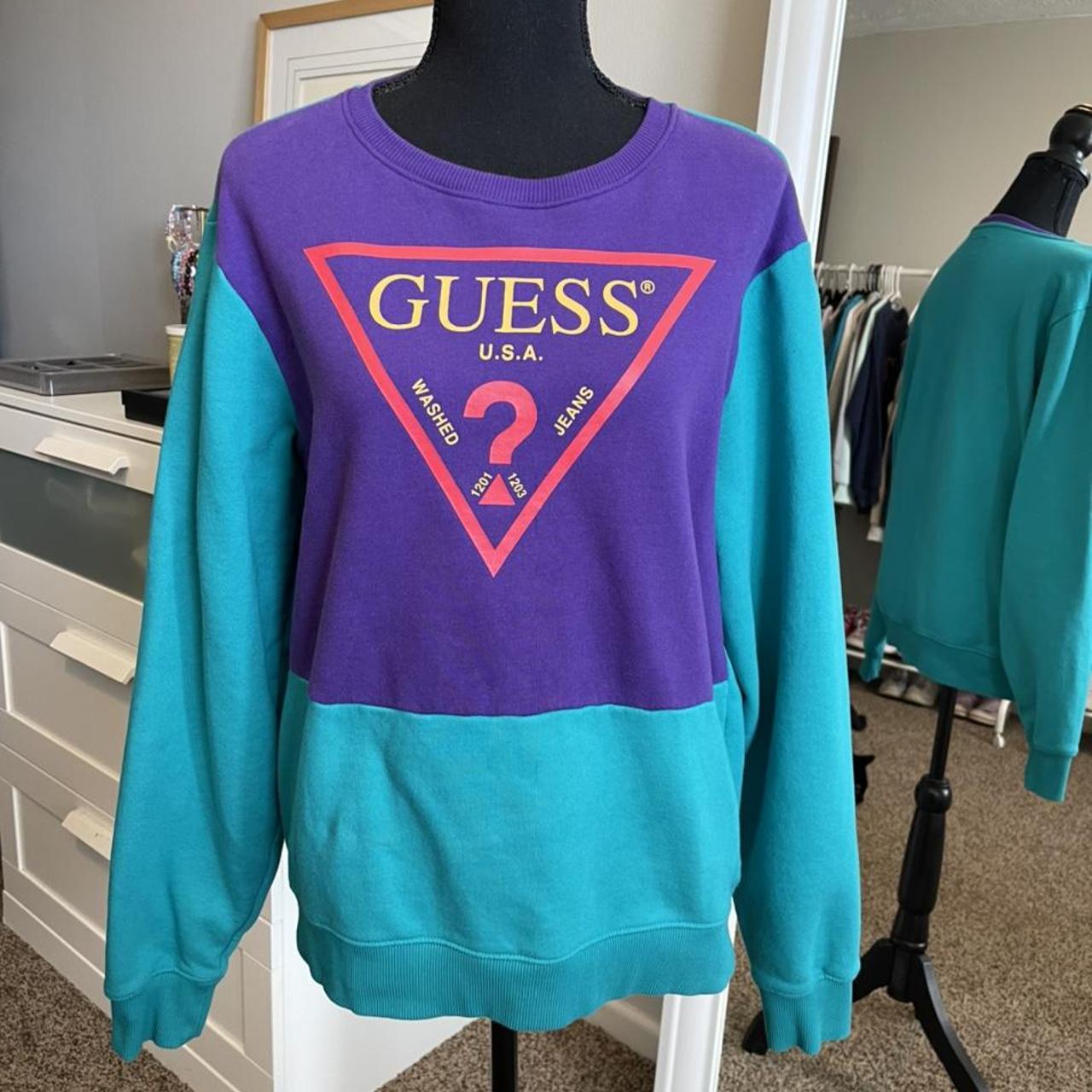 Guess 2025 purple sweatshirt