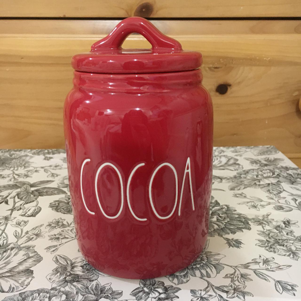 Rae Dunn Baby Red Cocoa Canister. Item will be... Depop