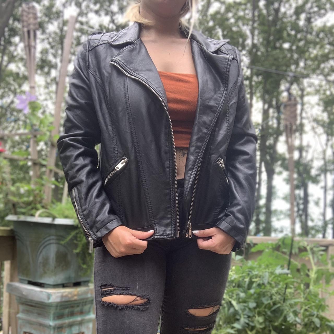 Leather Jacket With Zipper Pockets