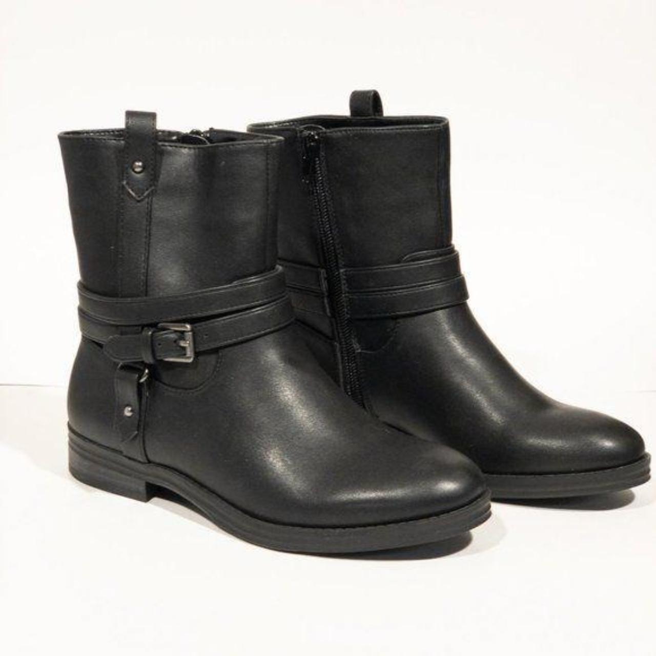 New in box Style & Co State black faux leather moto... Depop