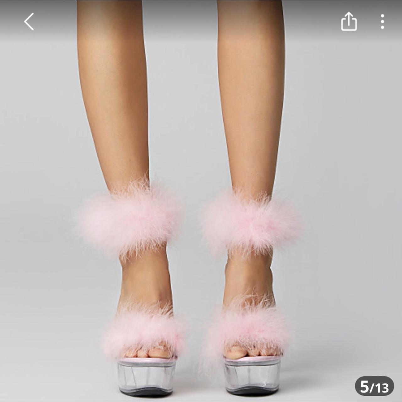 Fluffy discount stripper heels