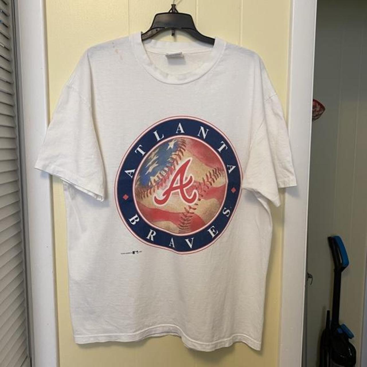 Vintage 90's Atlanta Braves Logo MLB Sports - Depop