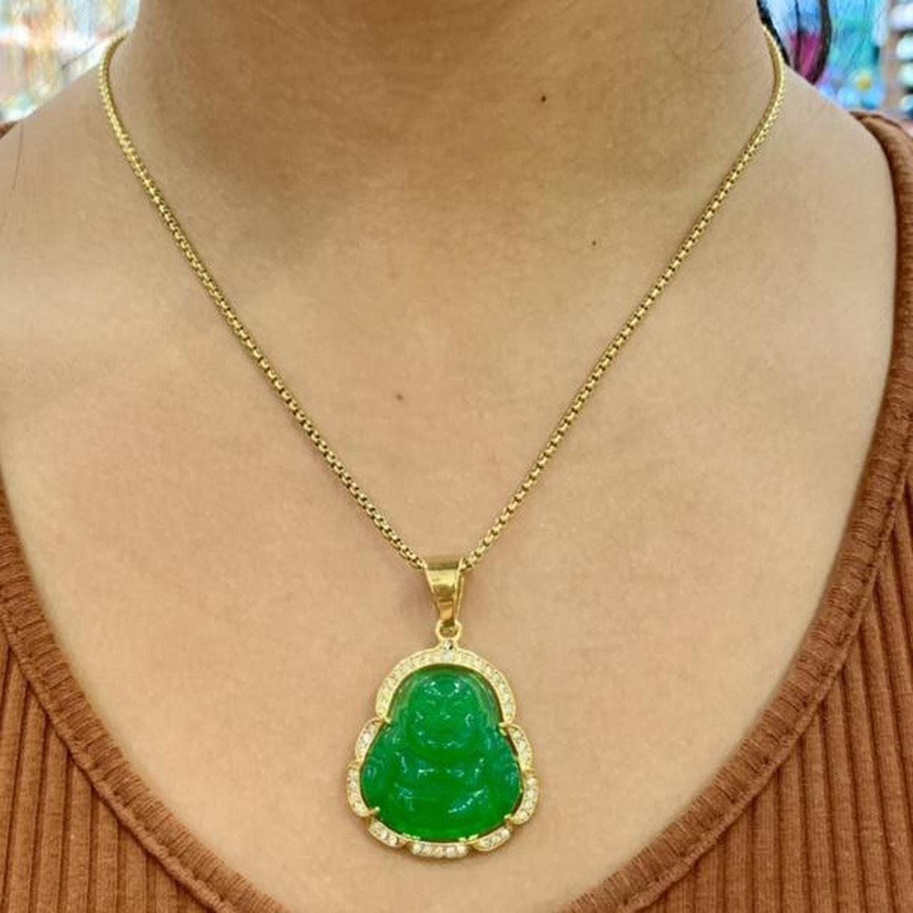 Authentic Green Jade Buddha Necklace, Buddha Head Pendant with Chain  Necklace, Green Buddha Necklace, Silver Buddha Necklace | Buddha necklace,  Mom necklace personalized, Family tree necklace birthstones