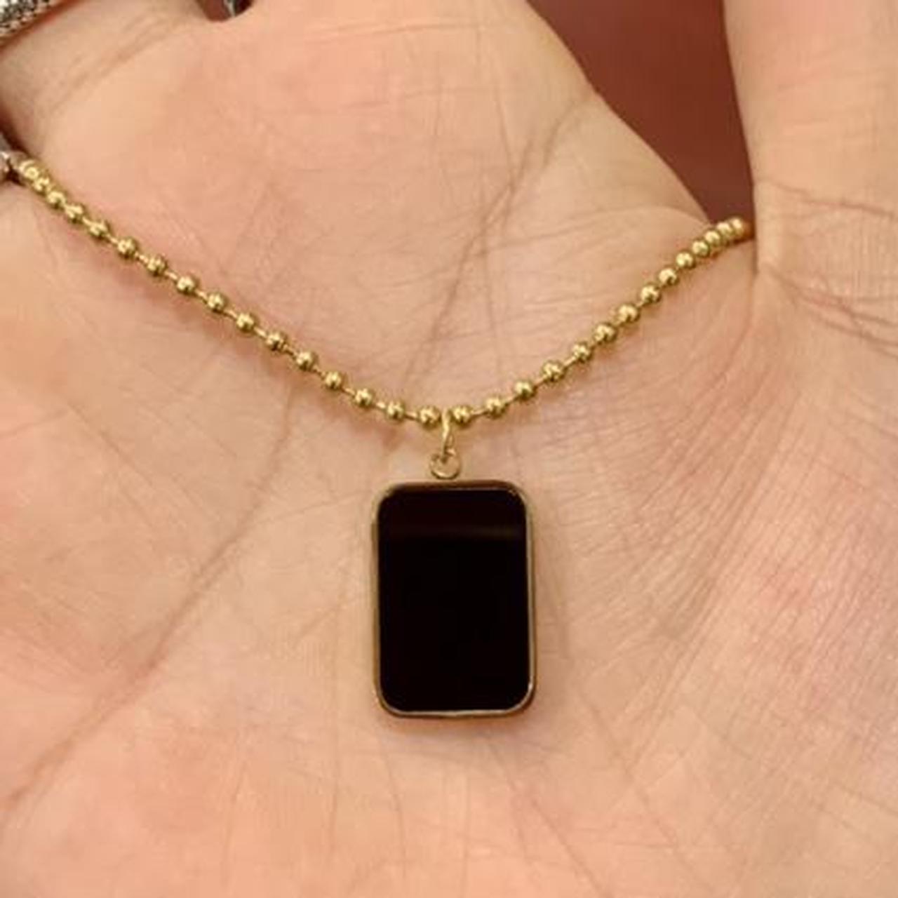Product Image 2 - Gold Black Pendant Necklace 

-Stainless