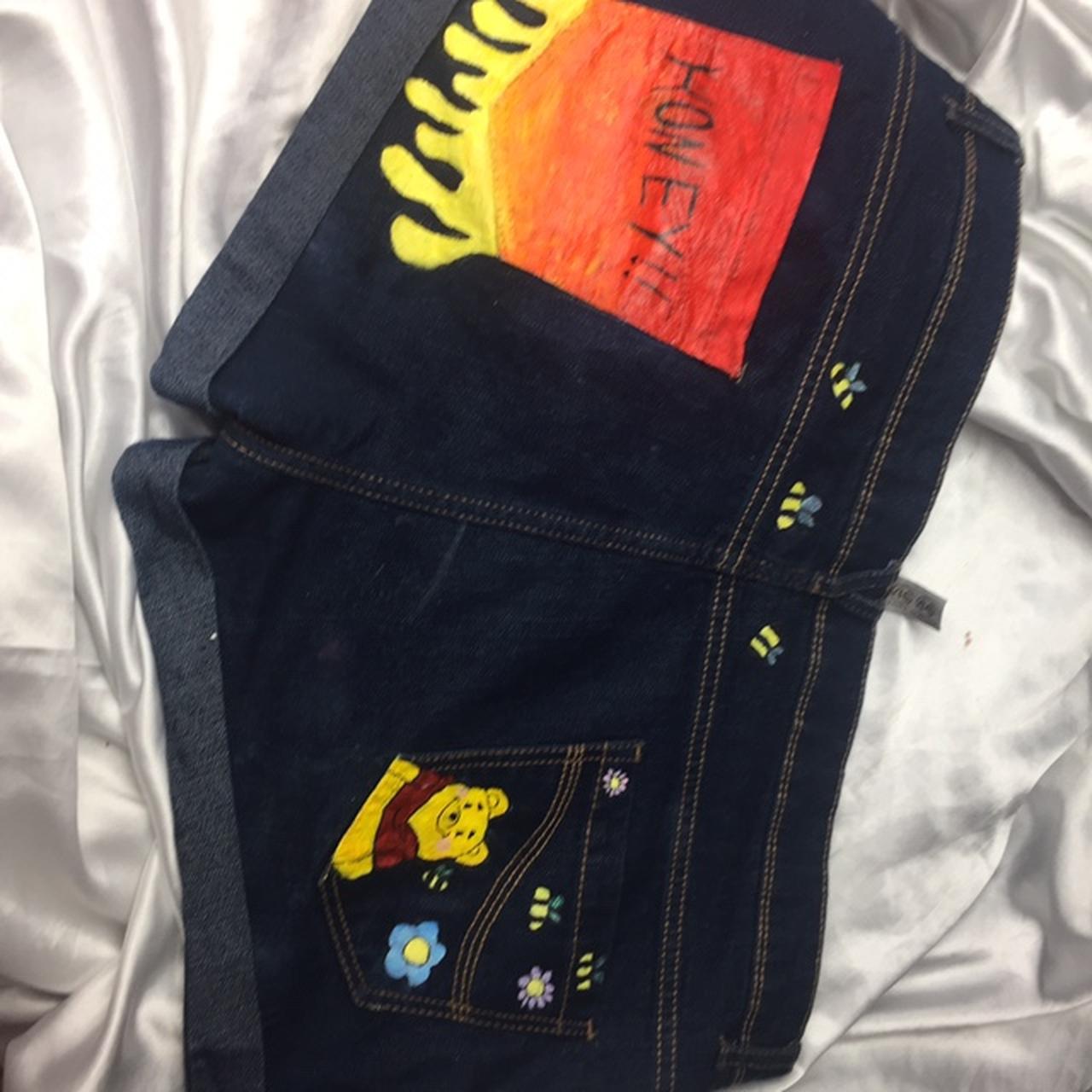 Shorts with painted on sale pockets