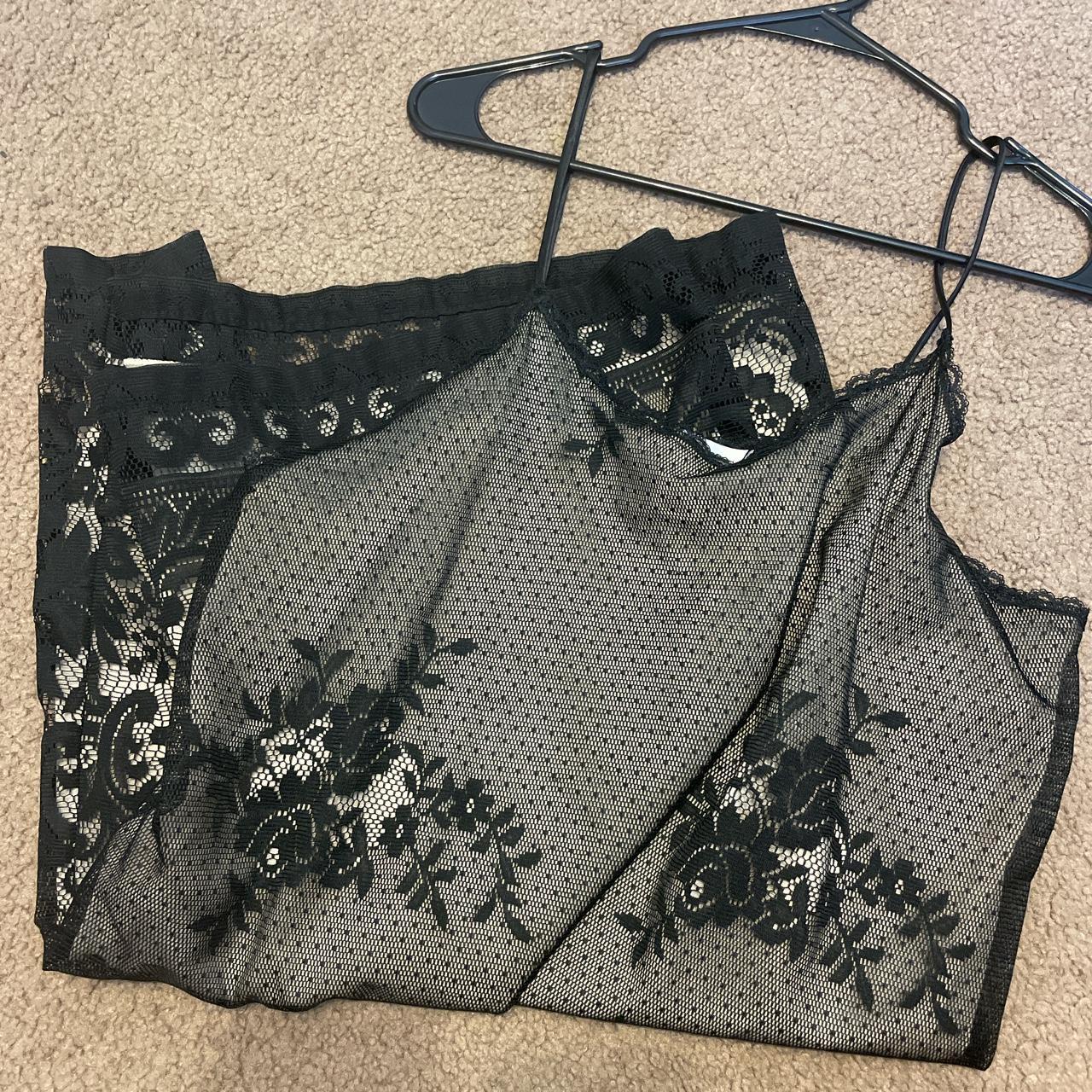 Vintage black lace slip dress 🖤🖤🖤 in wonderful... - Depop