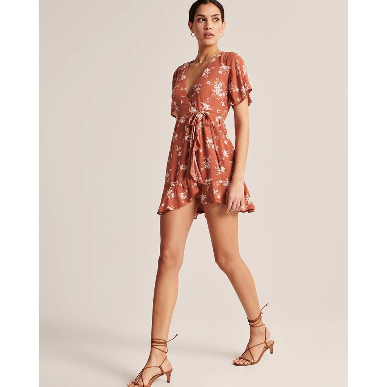 abercrombie and fitch floral wrap dress