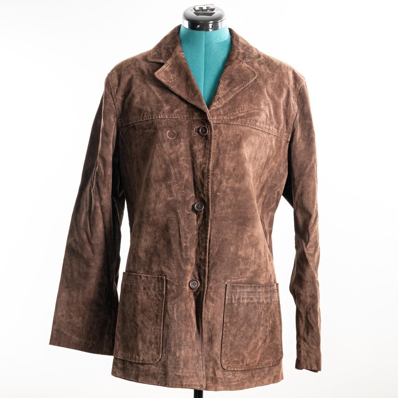 Brown Suede Finity Naturals Jacket Size L Perfect... Depop