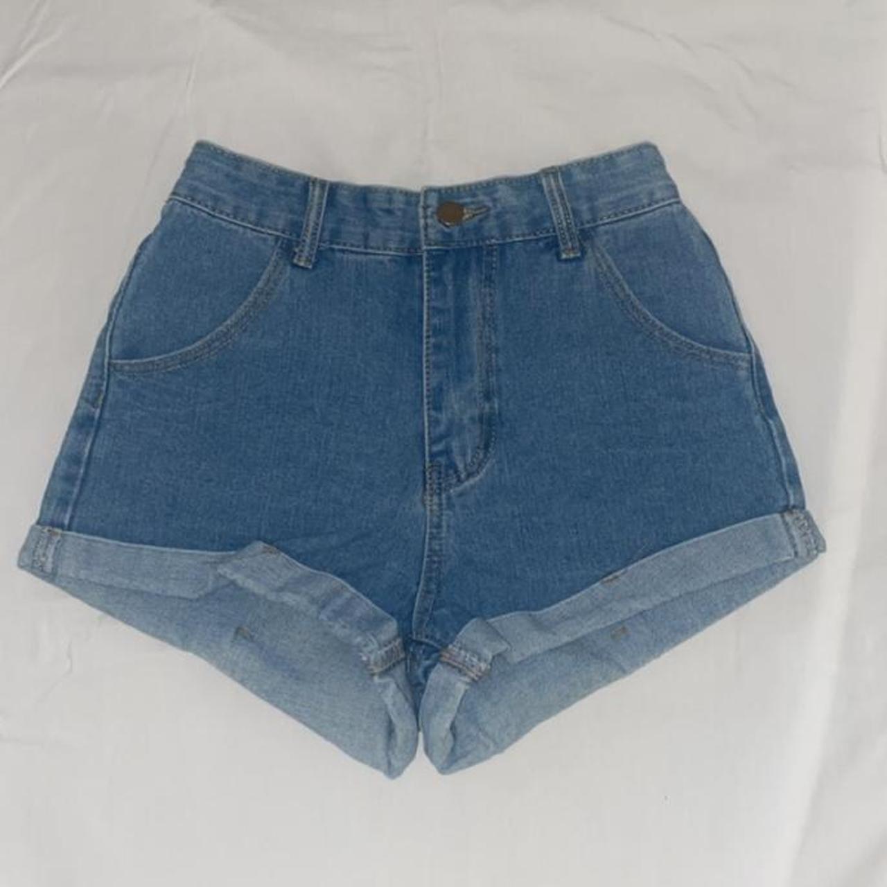 SHEIN Women's Blue and White Shorts | Depop