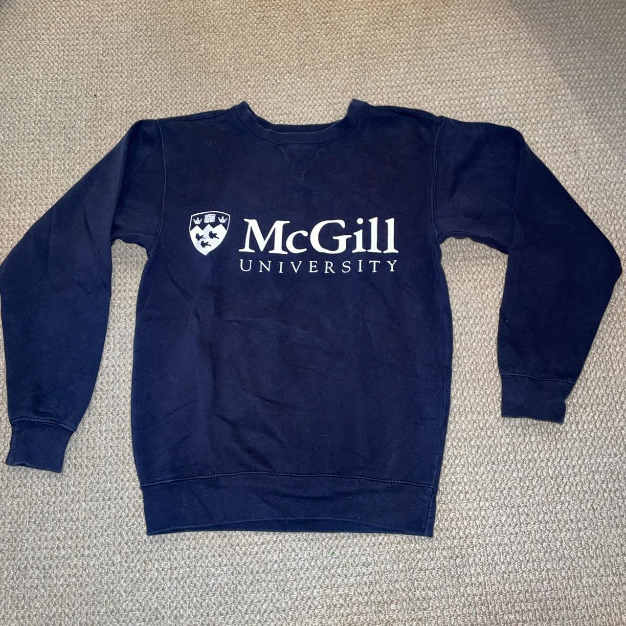 Navy blue McGill University crew neck Size Depop