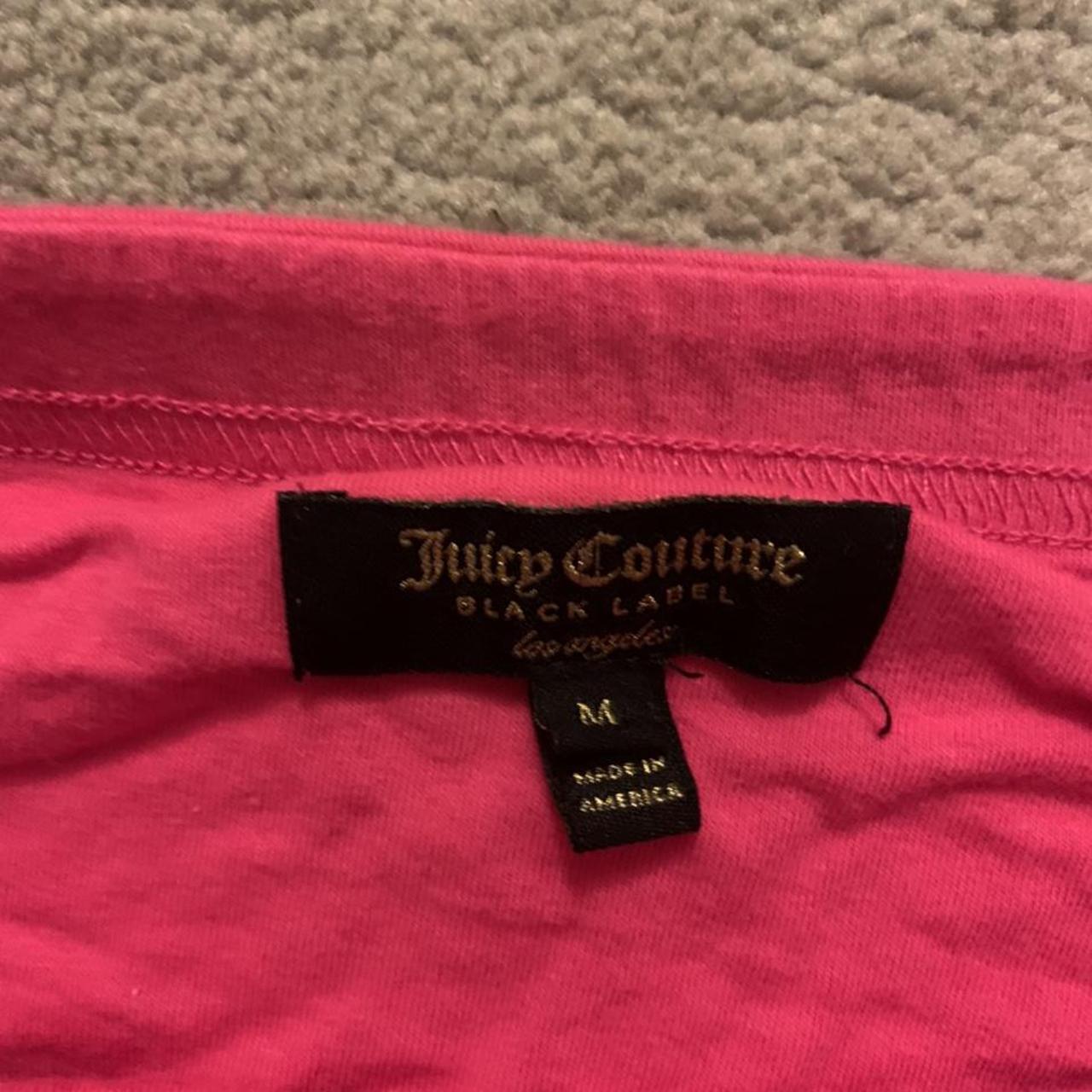 Hot pink velour juicy couture bandeau crop top... - Depop