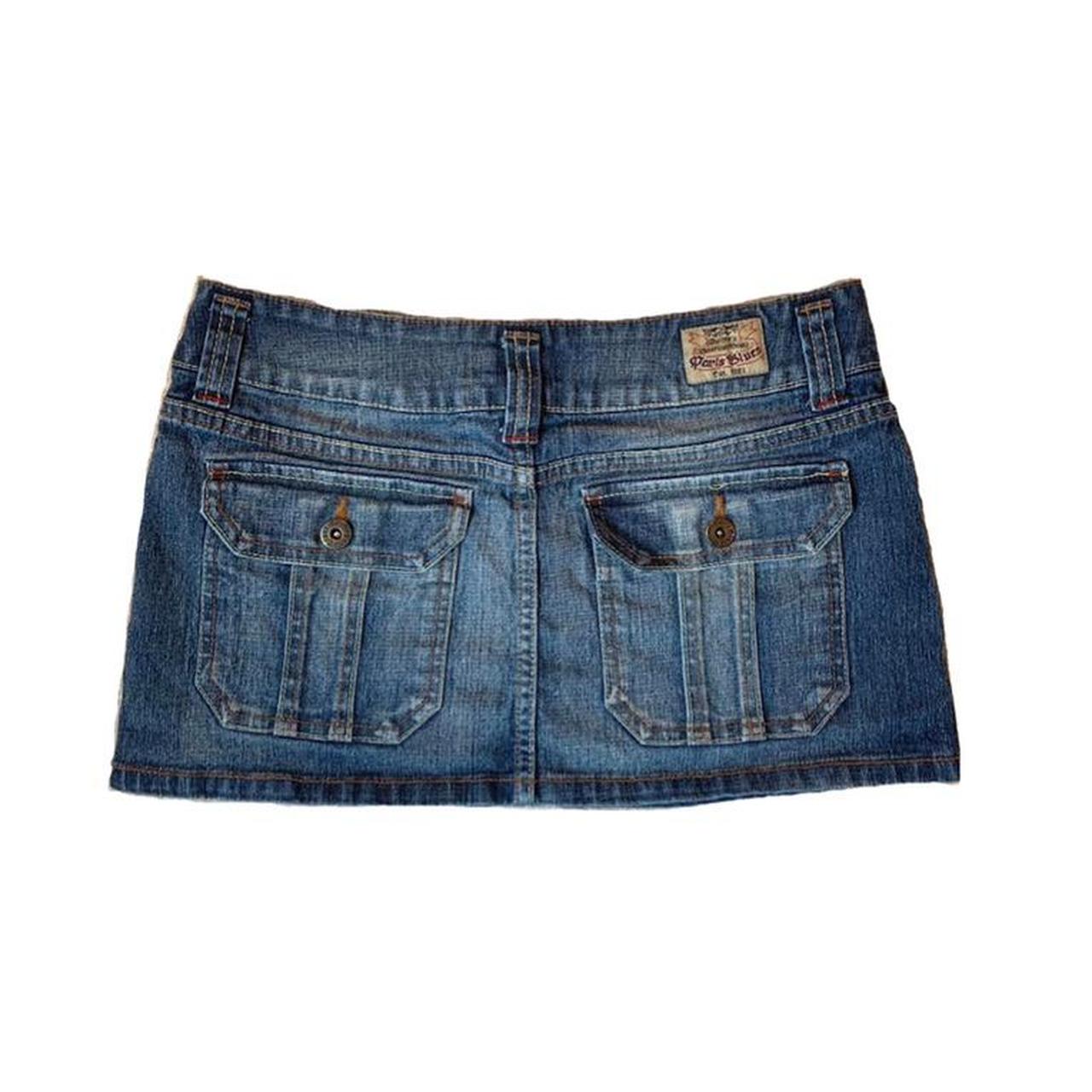 Paris Blues Vintage Denim Mini Skirt Size 5 Waist Depop