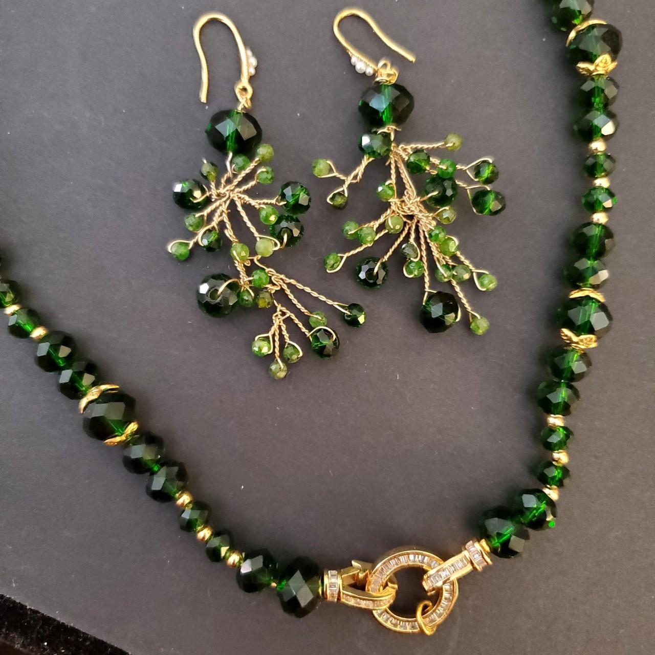 Custom handmade jewelry set. Necklace and... - Depop