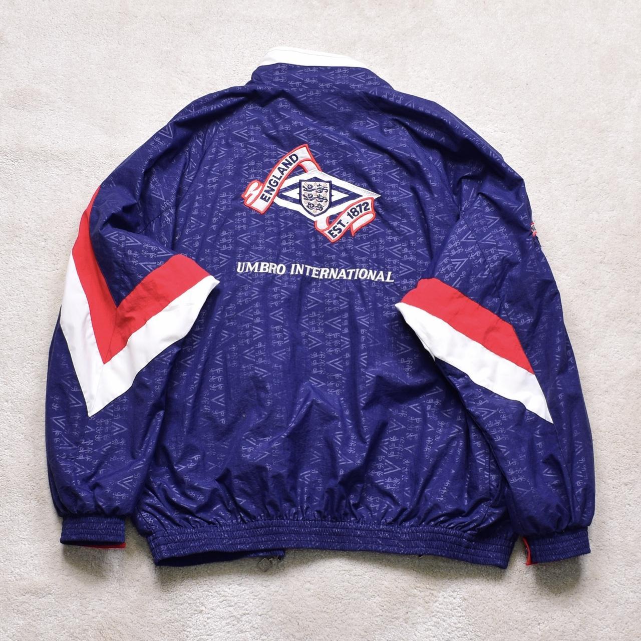 Rare Vintage 1990-92 Umbro England Football Jacket... - Depop