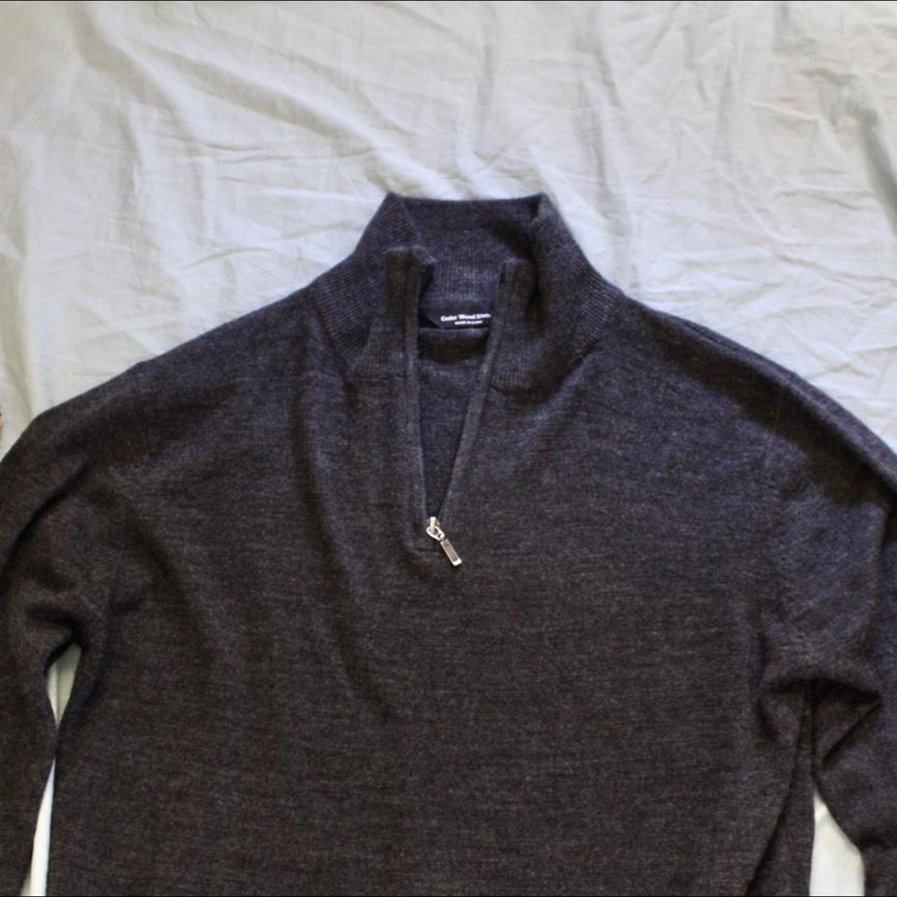 Cedar Wood State Charcoal Gray 1/4 Zip Sweater... Depop