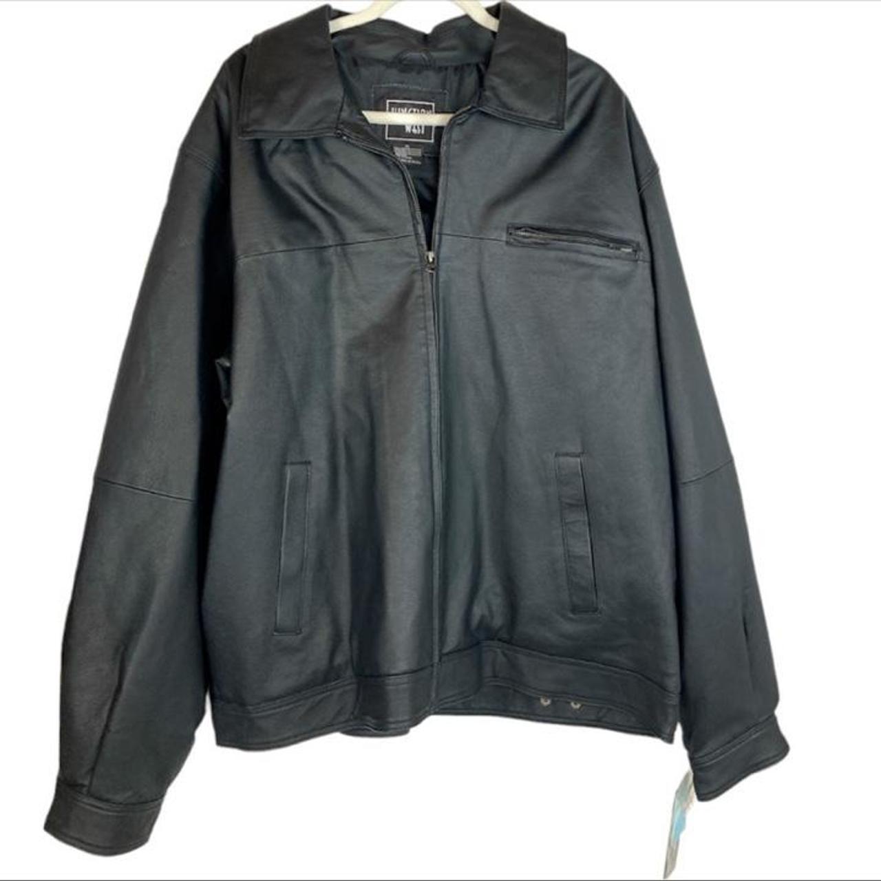 NWT Vintage Genuine Leather Black Jacket Size... - Depop