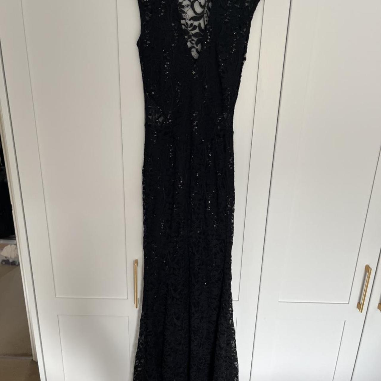 Beautiful black ball gown style dress full length.... - Depop