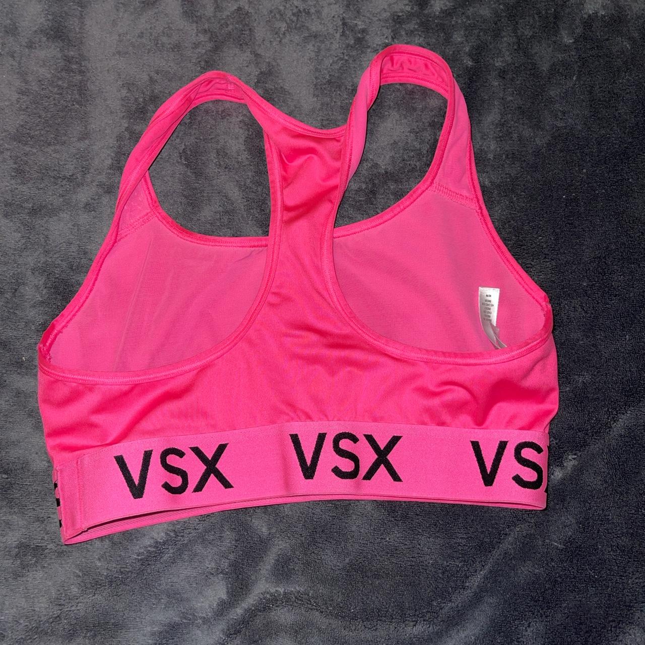 victoria's secret pink black and white padded sports - Depop