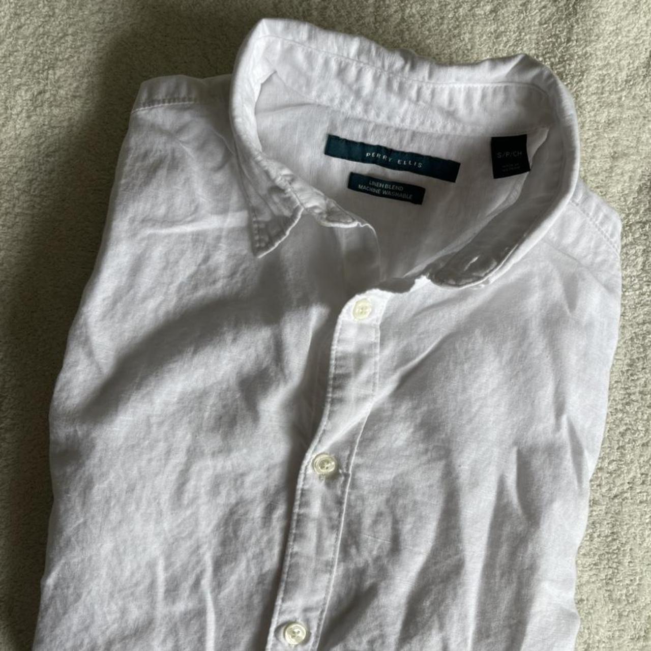 Perry Ellis Men's White Shirt | Depop