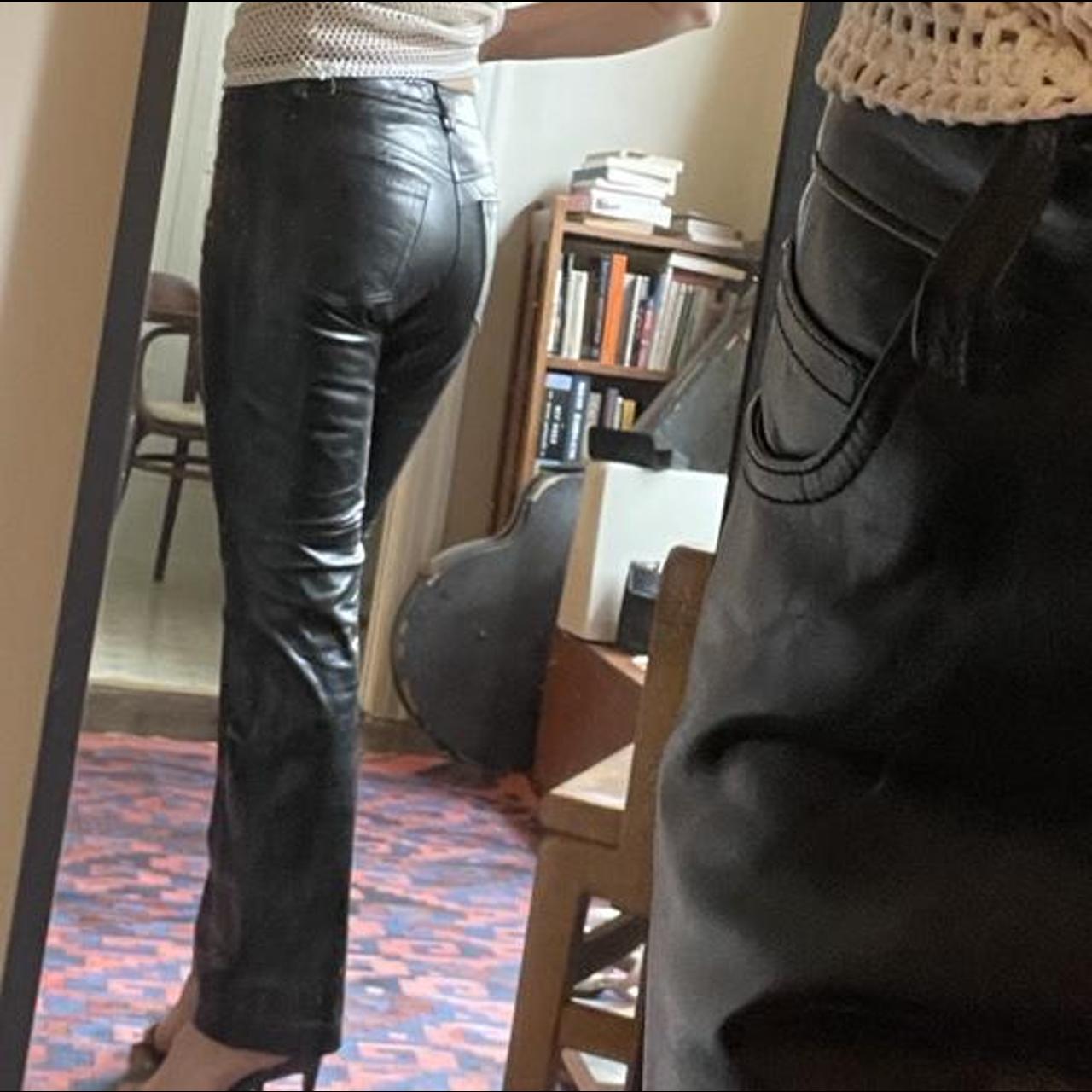 Leather Pants Size 0/2 , Waist measures 27 inches