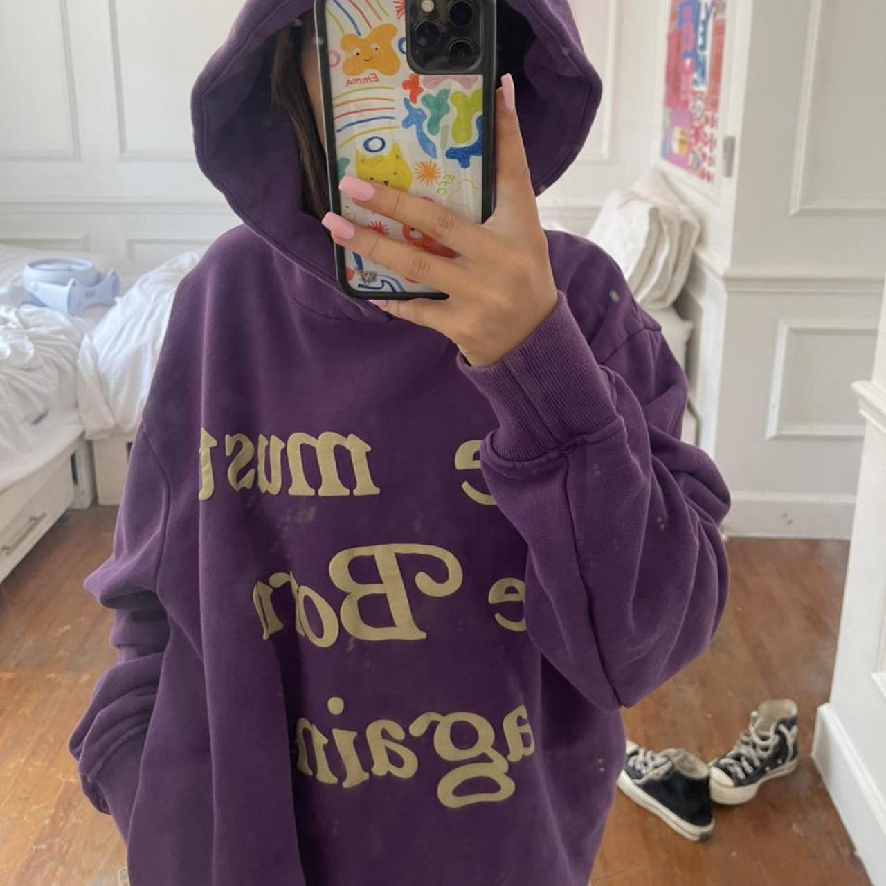 Women's Purple and Khaki Hoodie