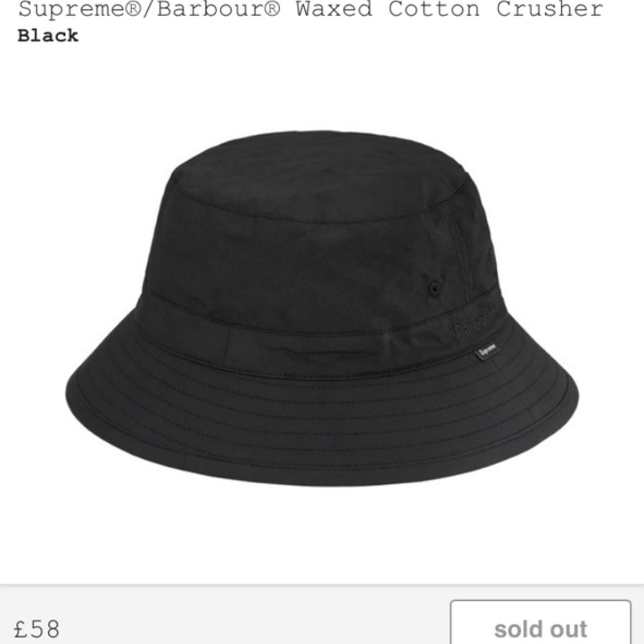 Supreme x Barbour waxed cotton crusher hat , Sold out...