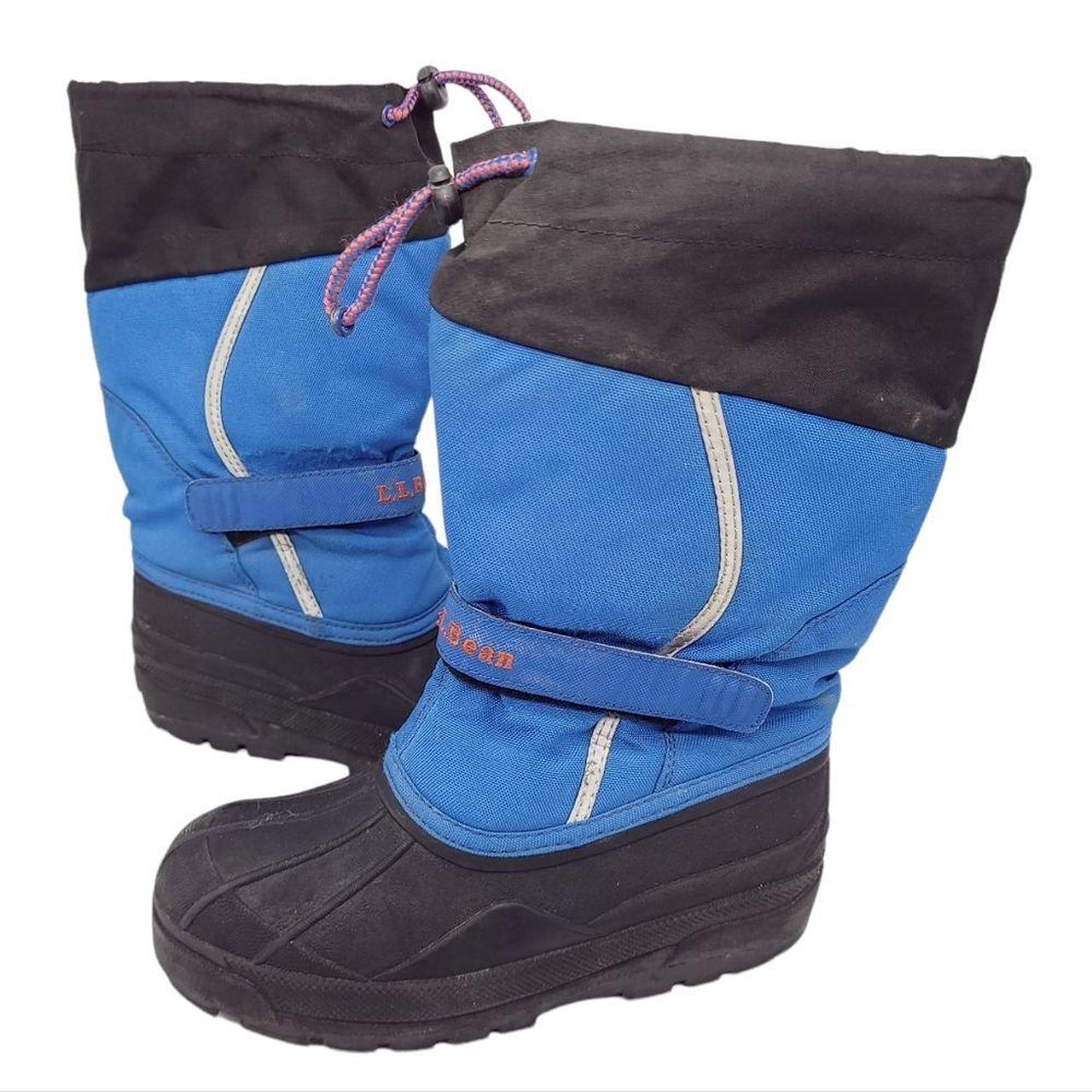 Ll Bean Kids Winter Boots Blue Black Shoes •Size... - Depop