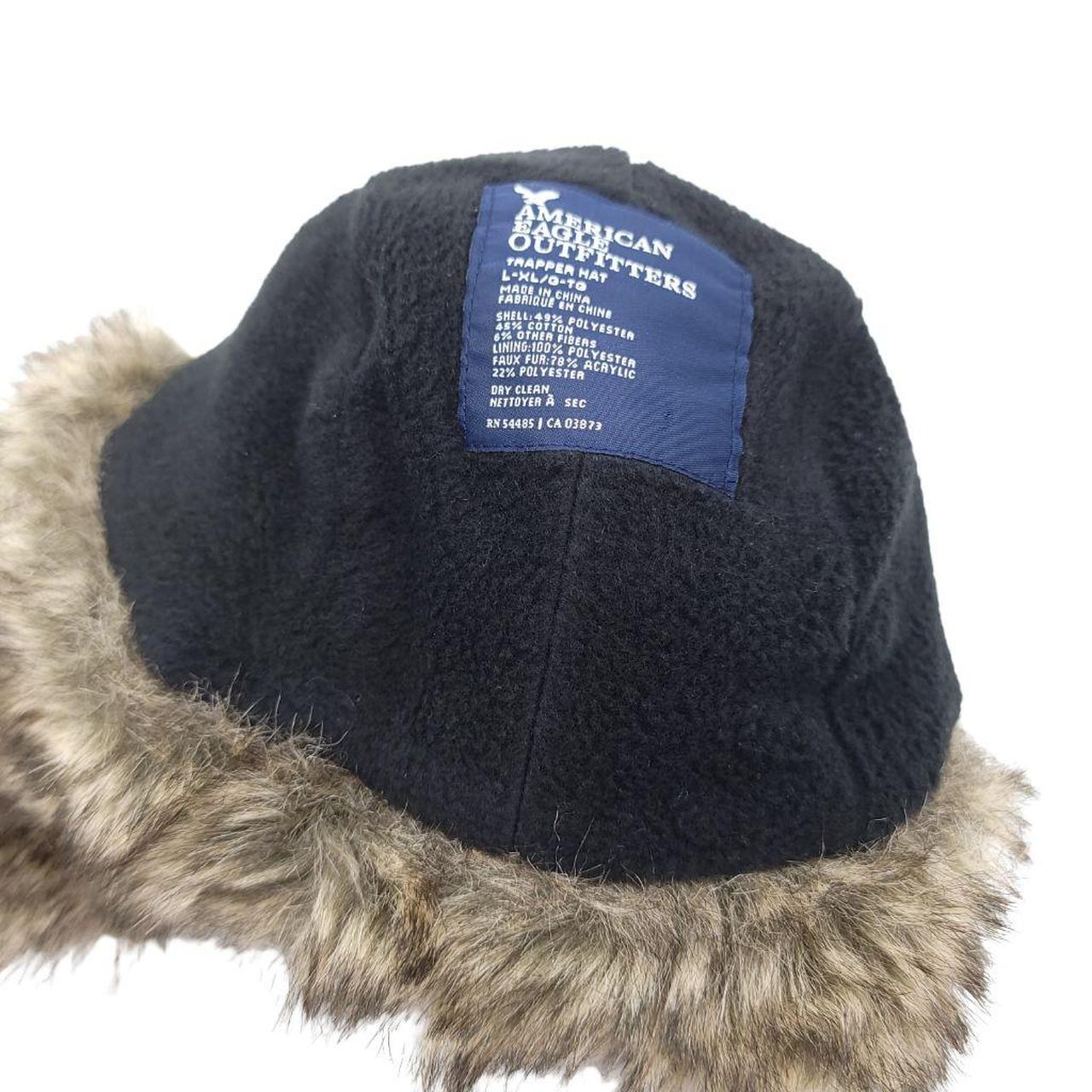 American Eagle Trapper Hat Plaid Black White Winter... Depop