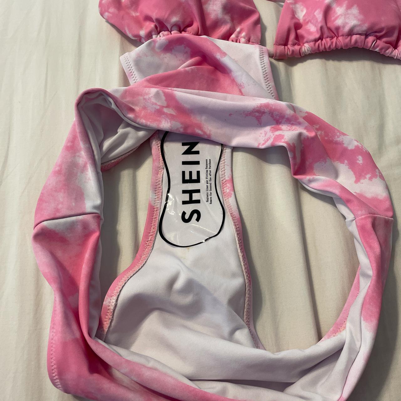 Shein Pink Tie Dye Bikini Super Cute In Perfect Depop