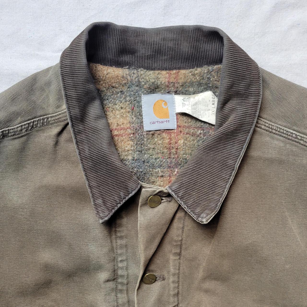 Vintage Carhartt trucker jacket with blanket lining... - Depop