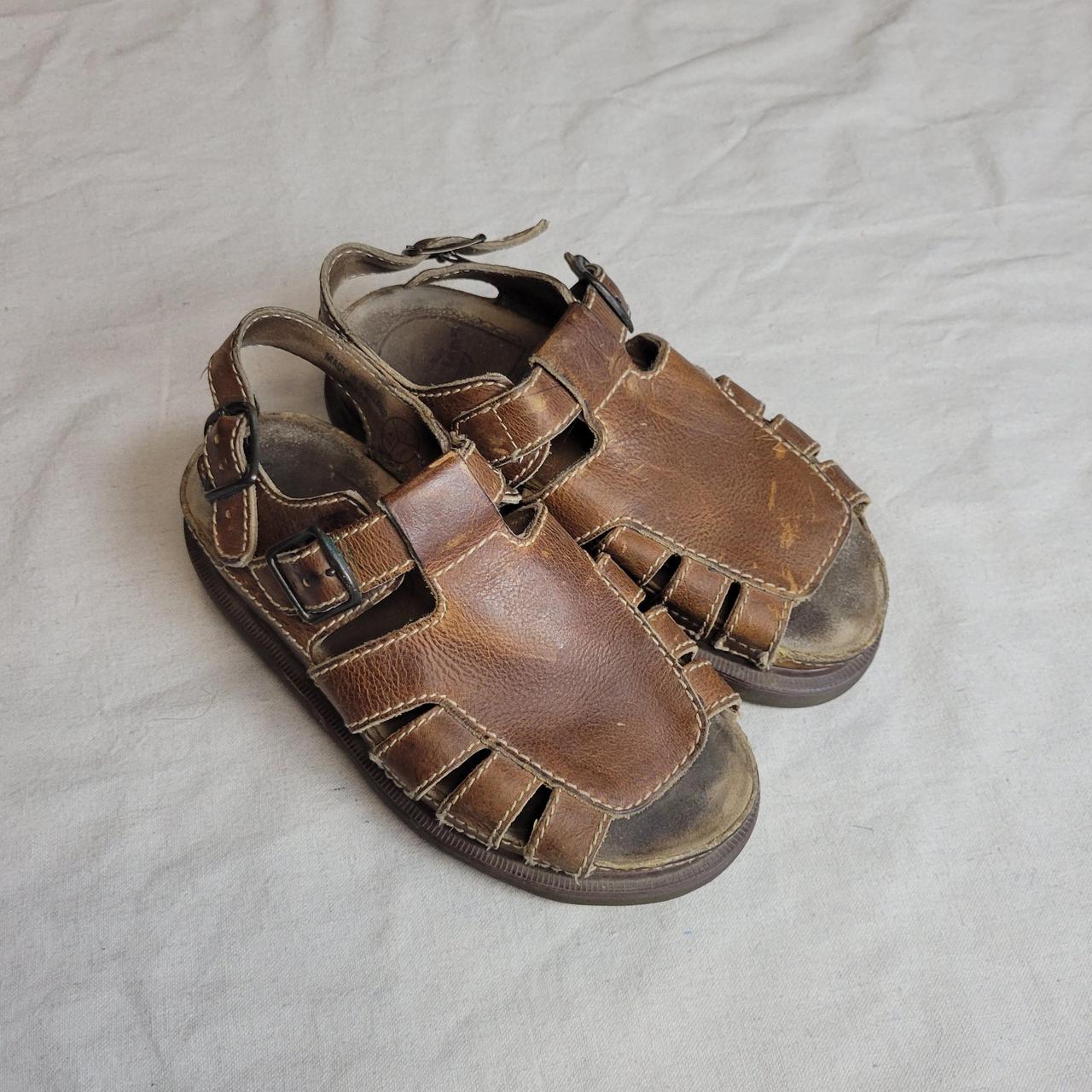 Vintage 90s Dr. Martens fisherman sandals. Brown... - Depop