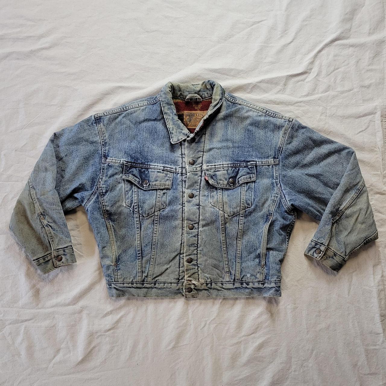 Vintage 80s Levi's made in USA trucker jacket with... - Depop