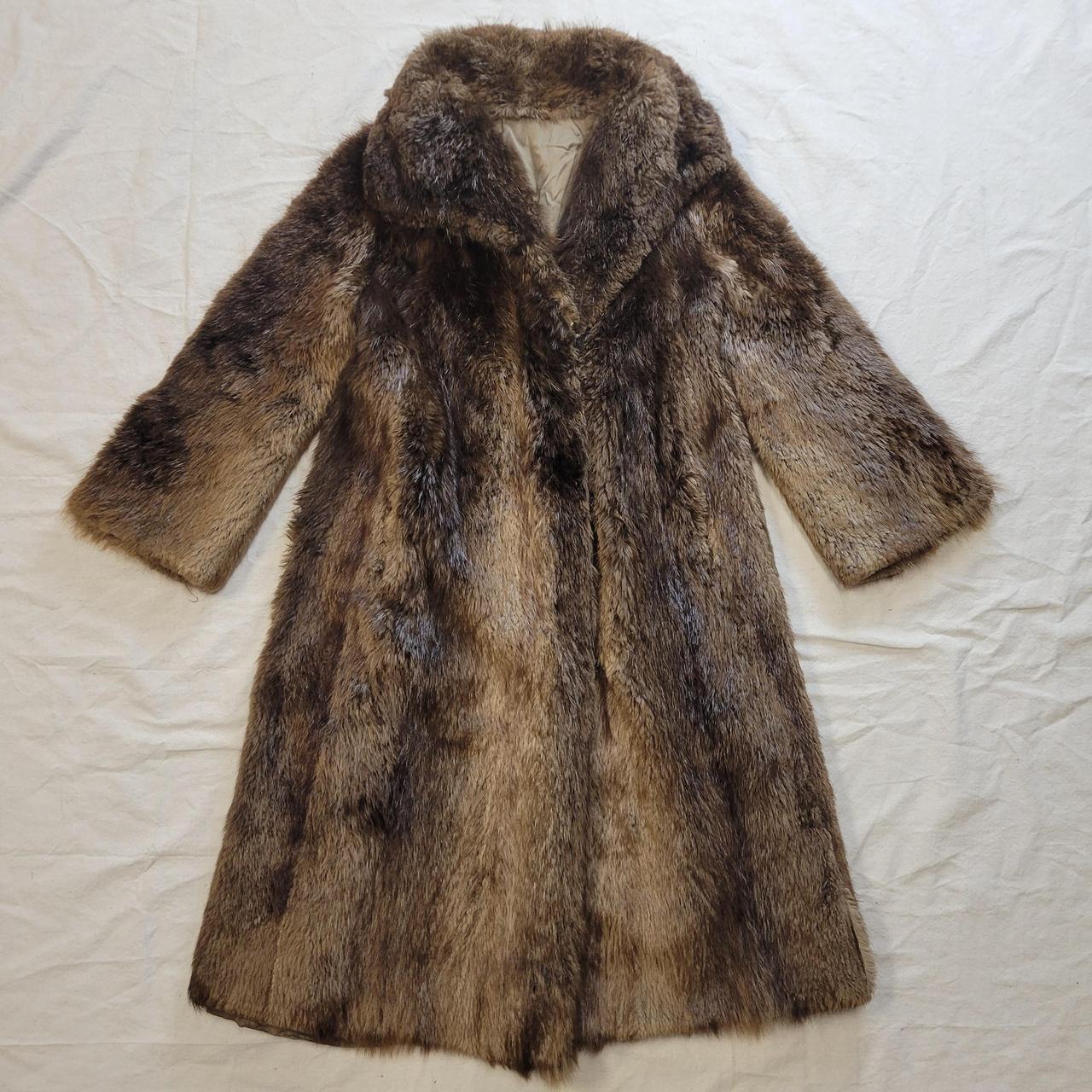 Vintage 60s brown real fur coat. Amazing piece,... - Depop