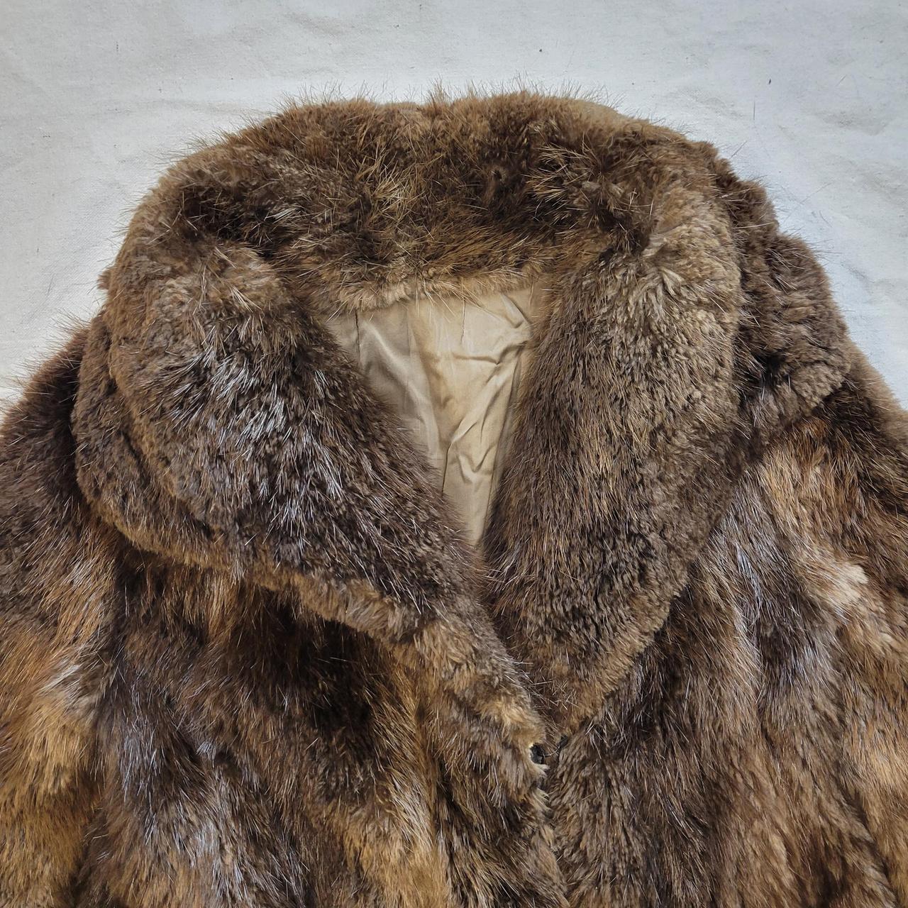 Vintage 60s brown real fur coat. Amazing piece,... - Depop