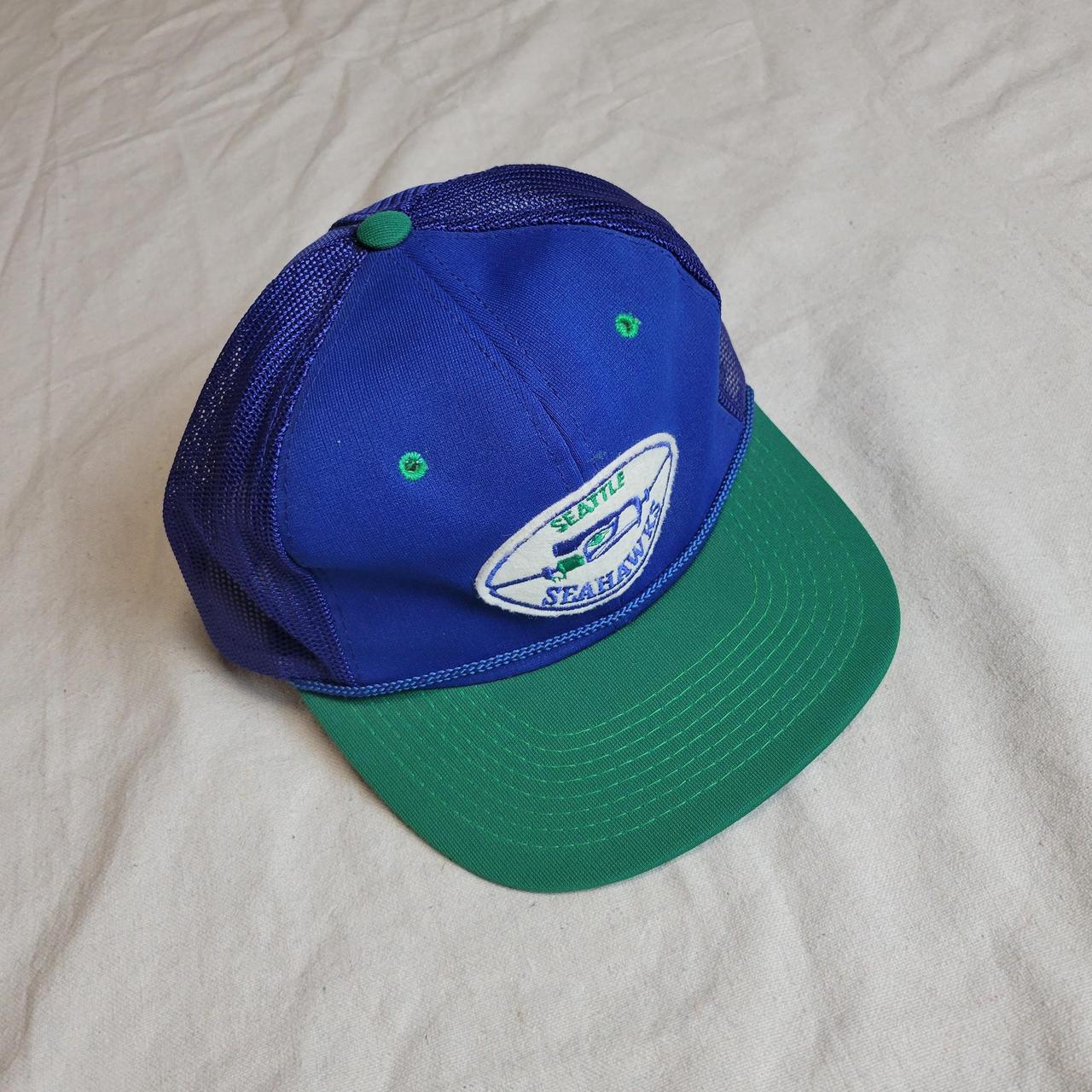 Vintage 80s Seattle Seahawks mesh back trucker hat - Depop