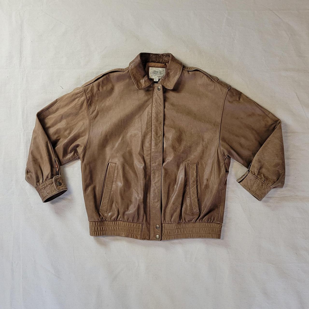 90s leather bomber jacket