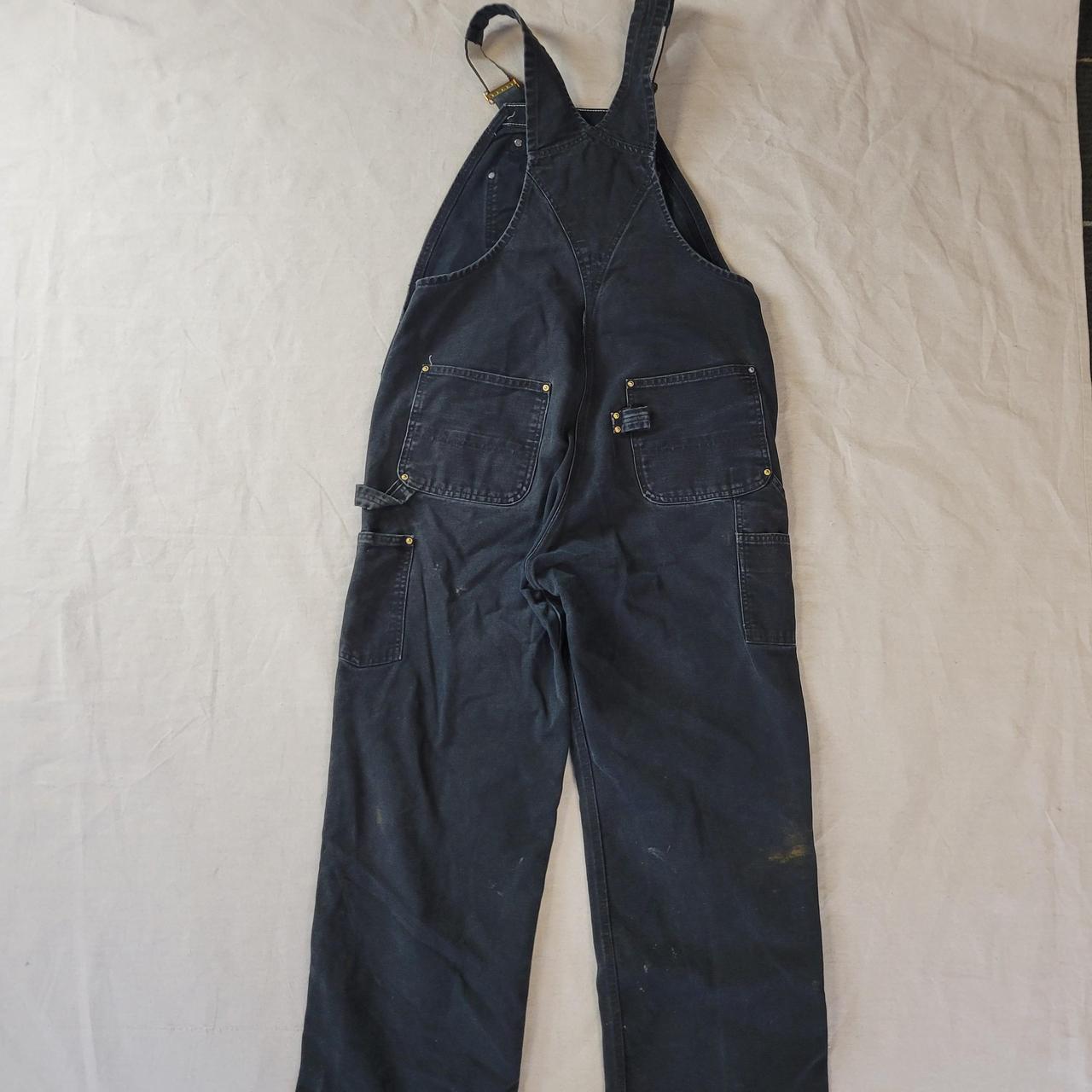 Black Carhartt double knee carpenter jeans. Classic... - Depop