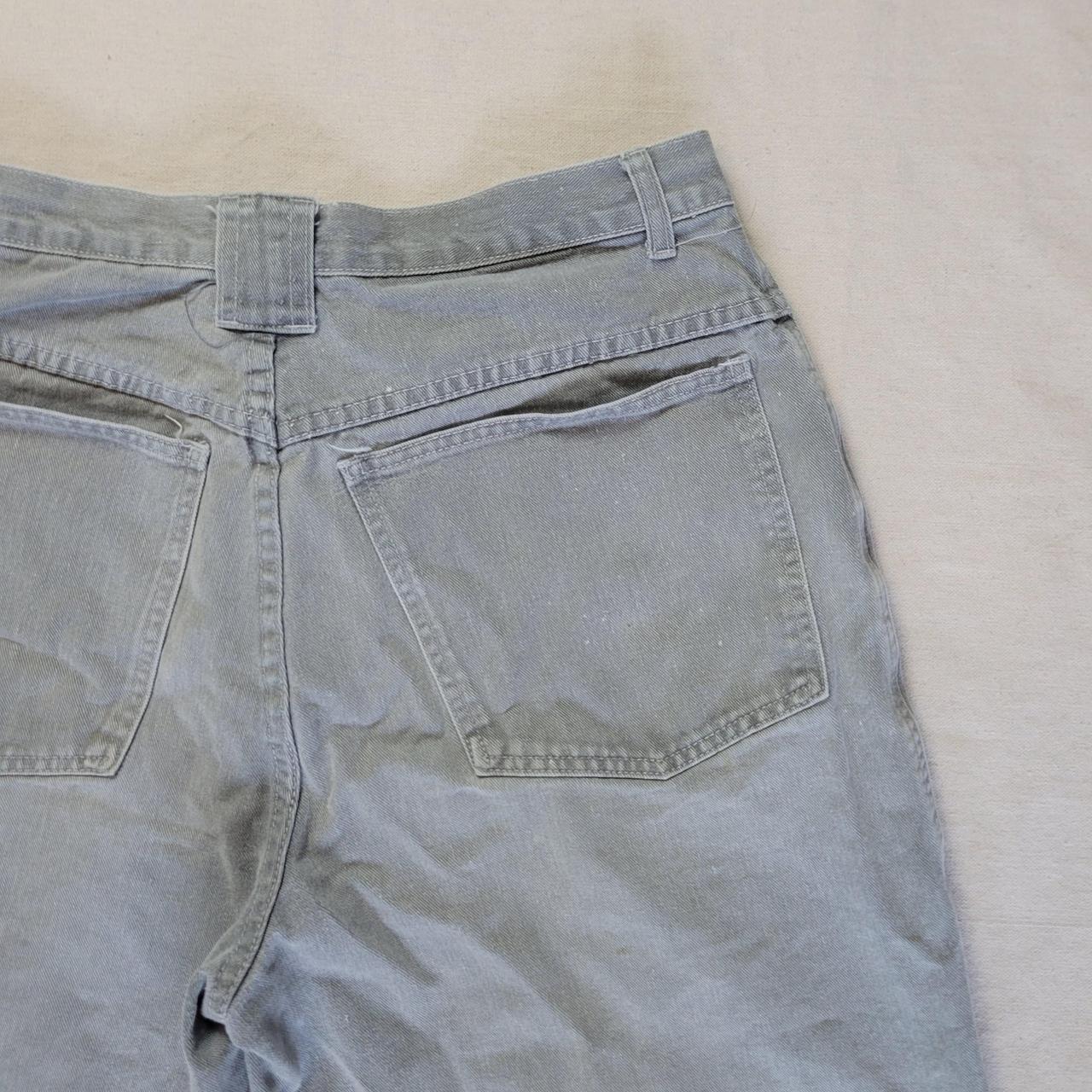 90s Fox Racing denim shorts. Sweet vintage gray... - Depop