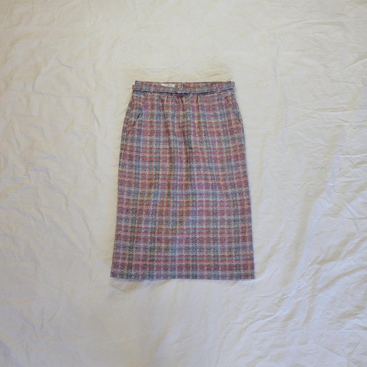 Vintage 60s plaid skirt. Classic and chic look, wool... - Depop