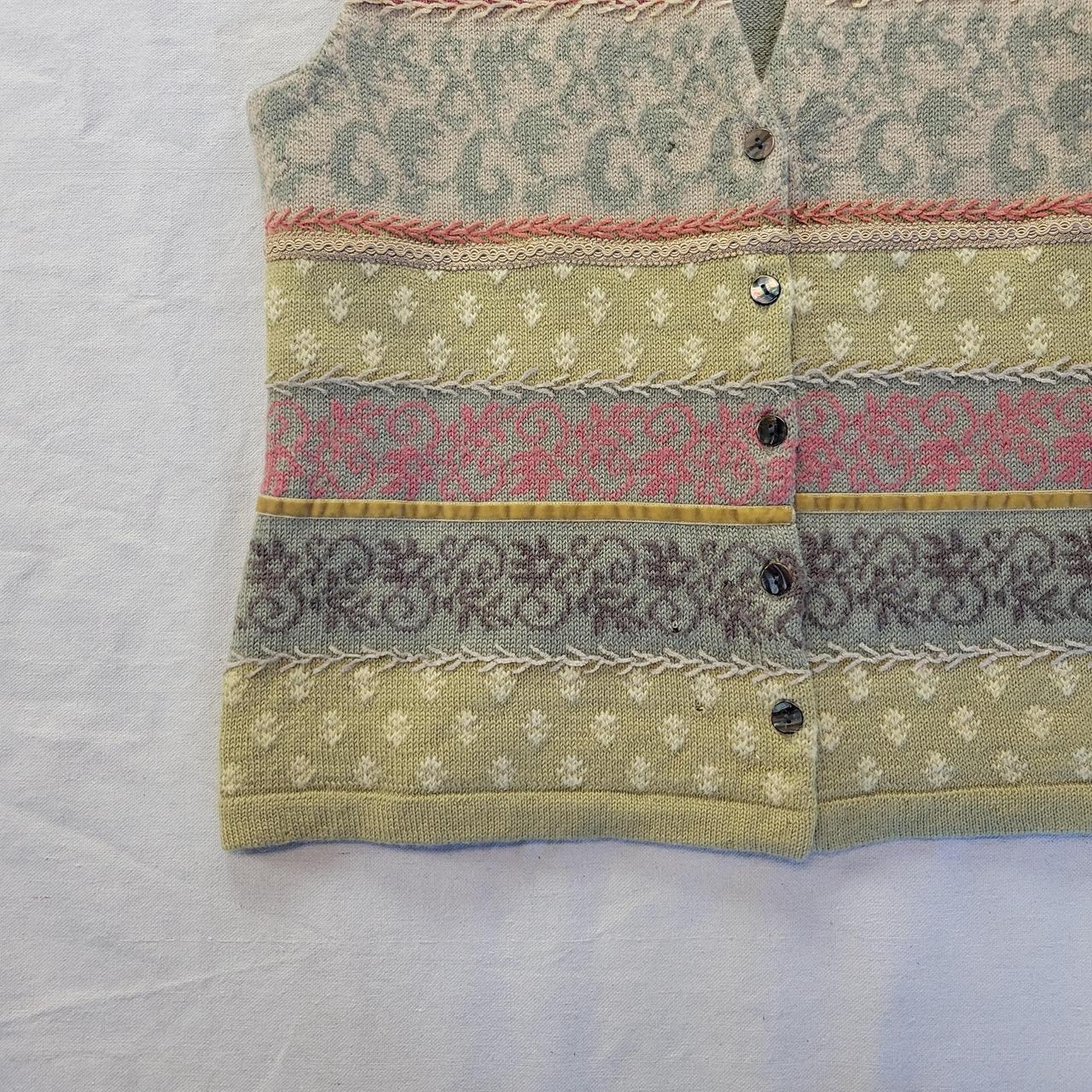 Vintage wool knit sweater vest Very cool retro 90s... - Depop