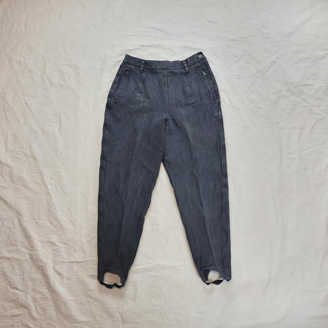 Vintage stirrup pants denim Super cool 90s high... - Depop