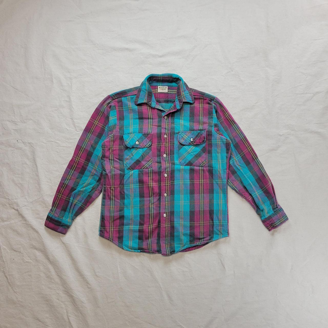 Vintage plaid flannel shirt Amazing retro 90s... - Depop